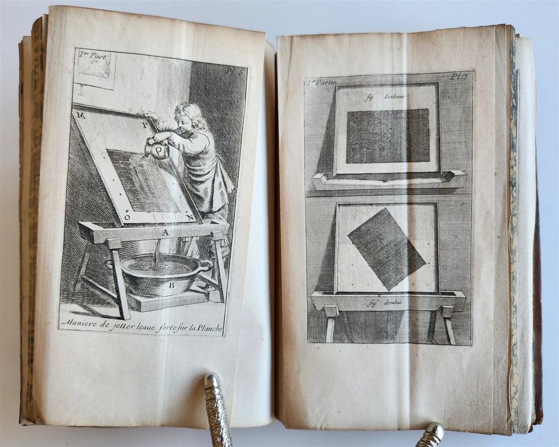 1745 ILLUSTRATED TREATISE on COPPER ENGRAVING antique DE LA MANIÈRE DE GRAVER - 4
