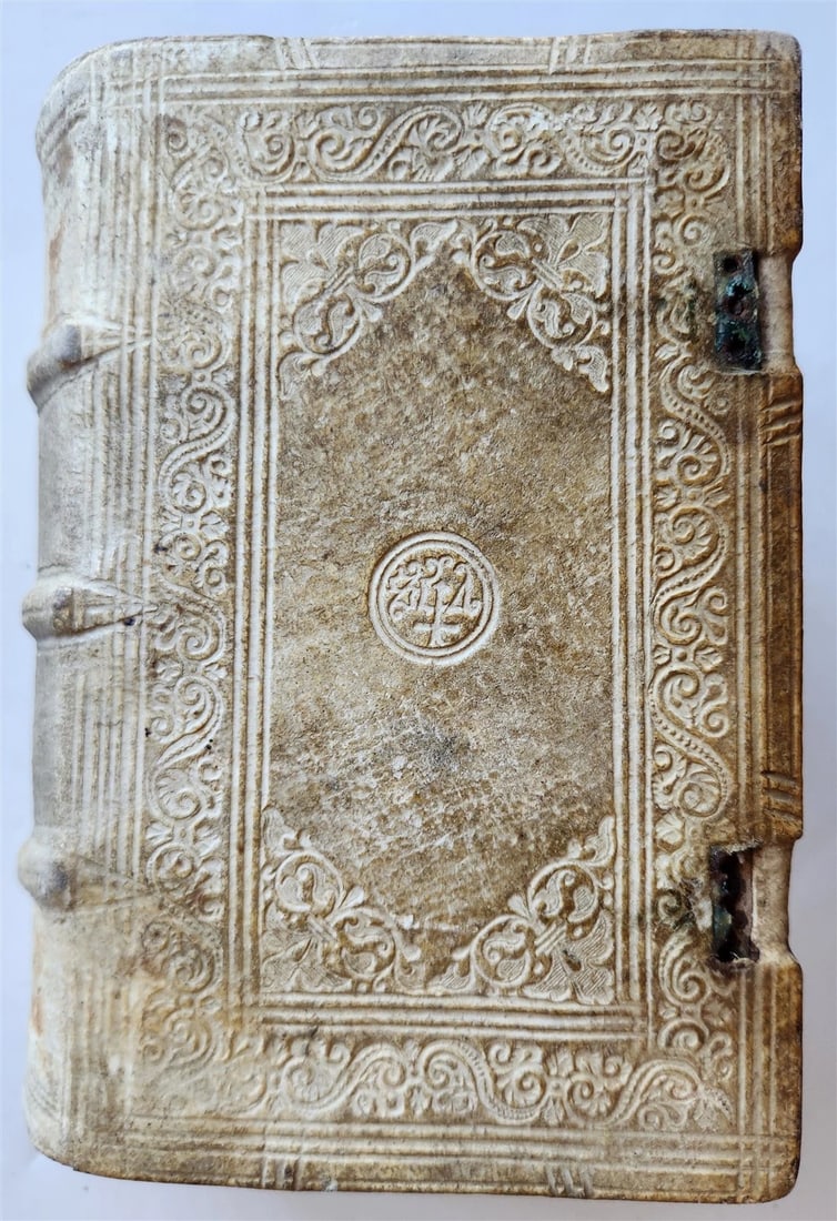 1597 SERMONS by Jesuit Ioannis Osorii antique HAND TOOLED PIGSKIN OVER WOOD - 5
