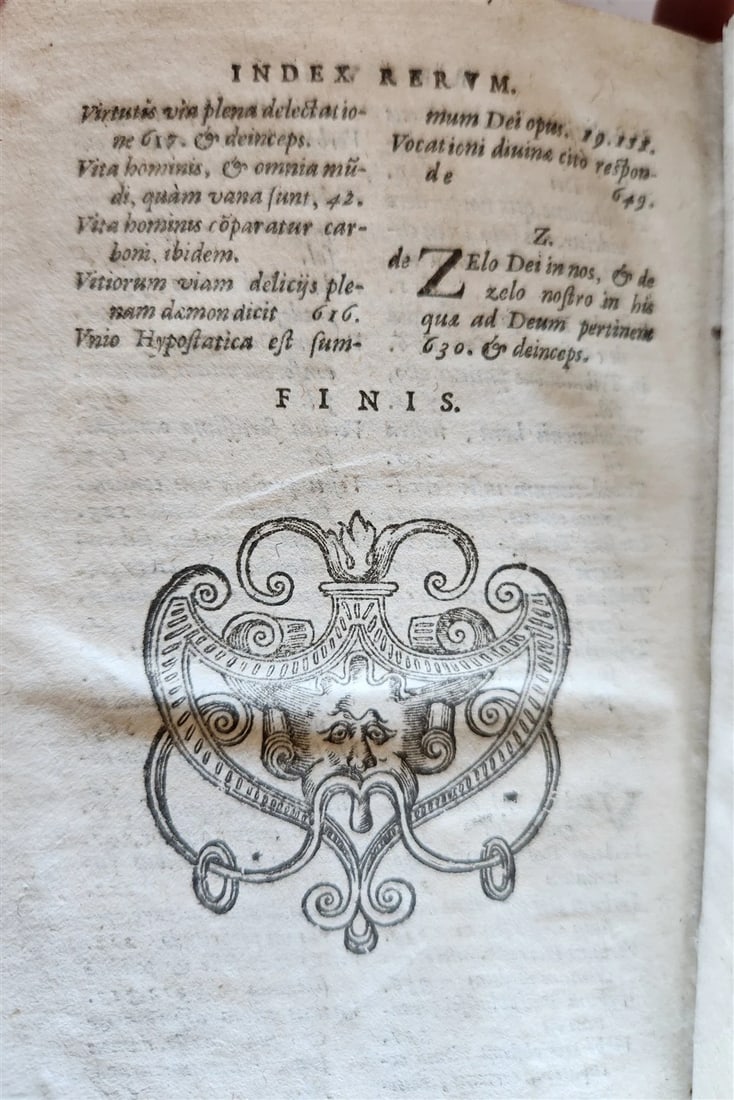 1597 SERMONS by Jesuit Ioannis Osorii antique HAND TOOLED PIGSKIN OVER WOOD - 6