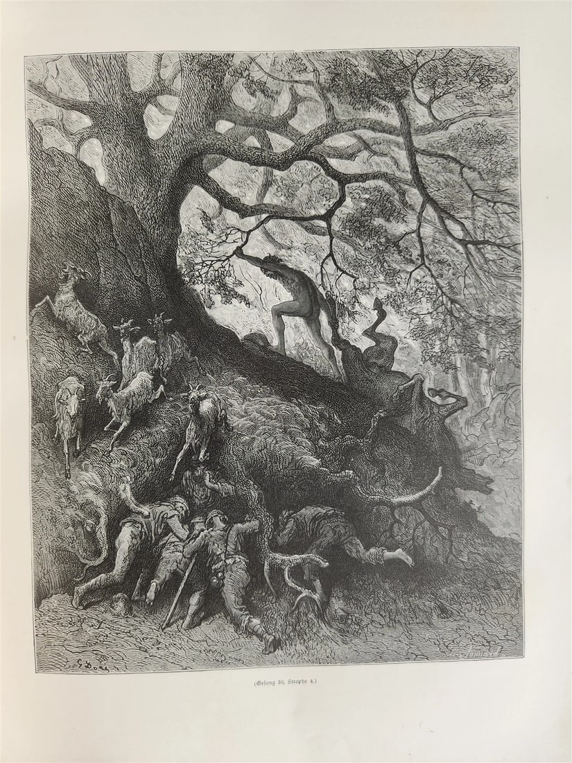 1880s LUDOVICO ARIOSTO RASENDER ROLAND 2 vol antique Illustrated by GUSTAVE DORE - 11