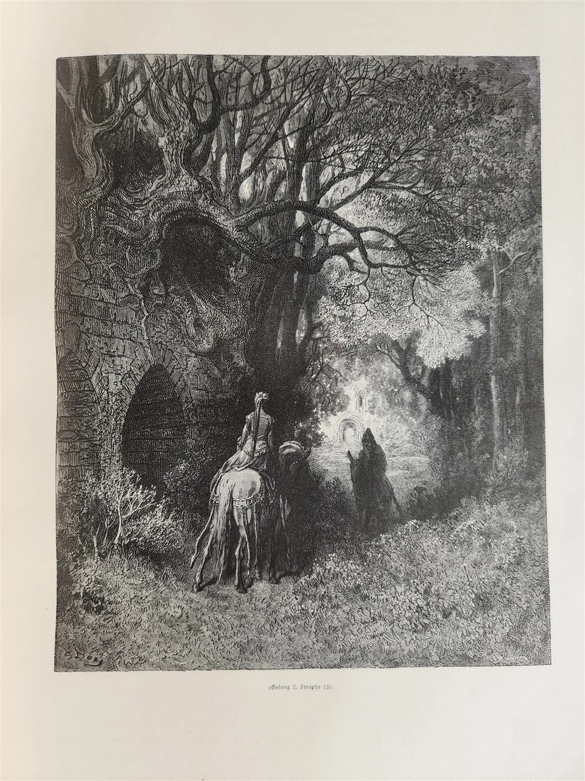 1880s LUDOVICO ARIOSTO RASENDER ROLAND 2 vol antique Illustrated by GUSTAVE DORE - 12