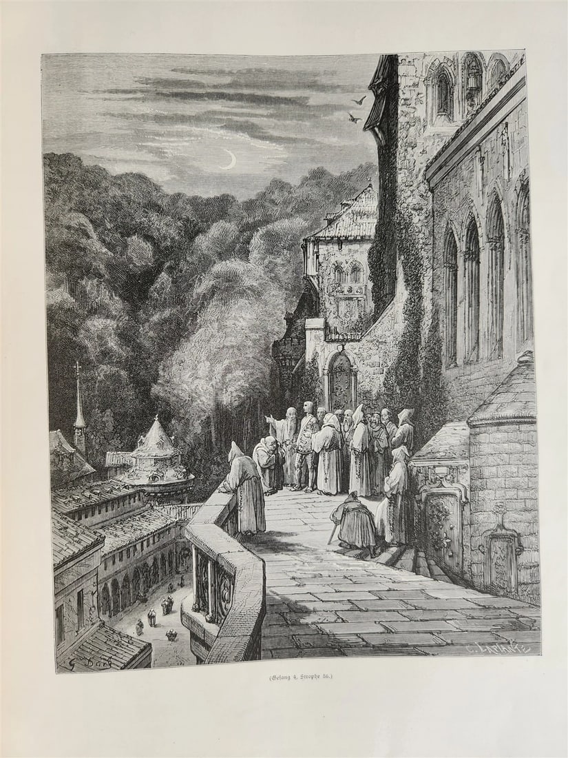 1880s LUDOVICO ARIOSTO RASENDER ROLAND 2 vol antique Illustrated by GUSTAVE DORE - 15