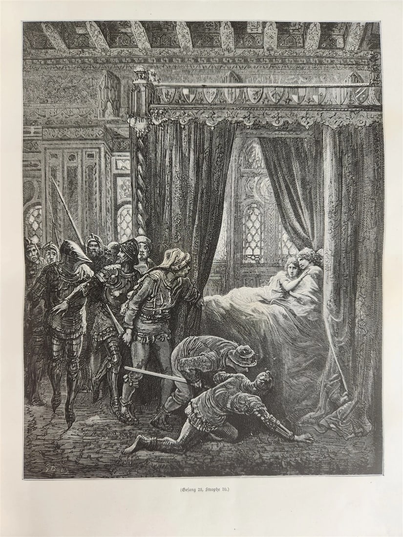 1880s LUDOVICO ARIOSTO RASENDER ROLAND 2 vol antique Illustrated by GUSTAVE DORE - 17