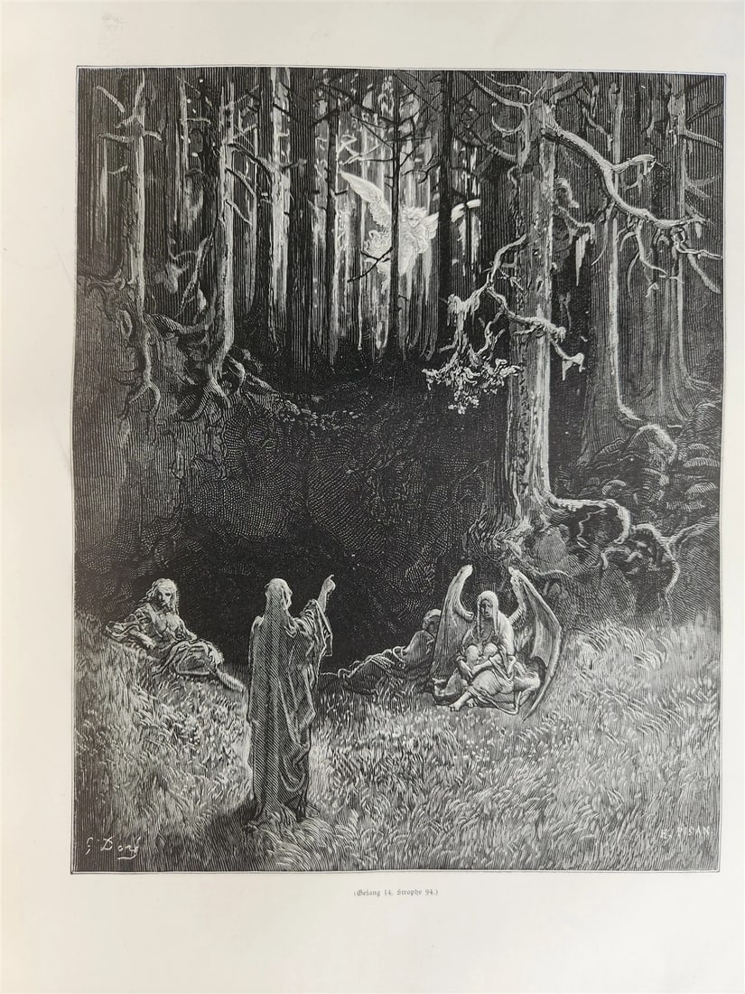 1880s LUDOVICO ARIOSTO RASENDER ROLAND 2 vol antique Illustrated by GUSTAVE DORE - 18