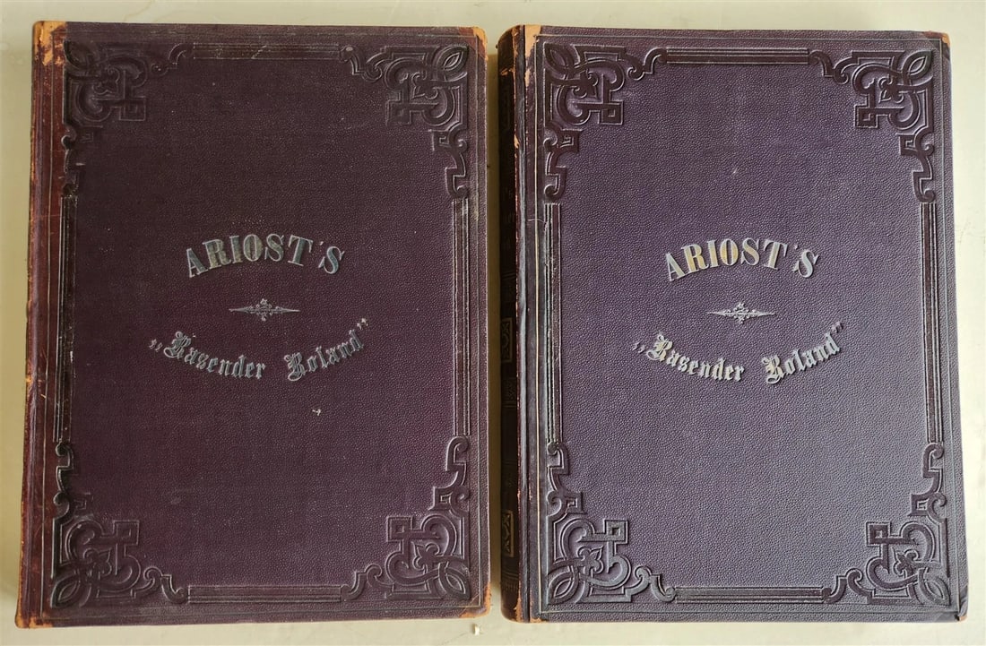1880s LUDOVICO ARIOSTO RASENDER ROLAND 2 vol antique Illustrated by GUSTAVE DORE - 3