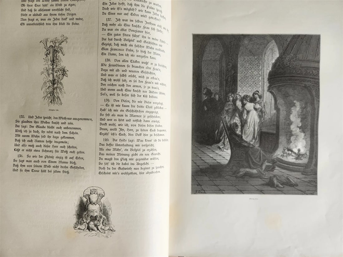 1880s LUDOVICO ARIOSTO RASENDER ROLAND 2 vol antique Illustrated by GUSTAVE DORE - 6