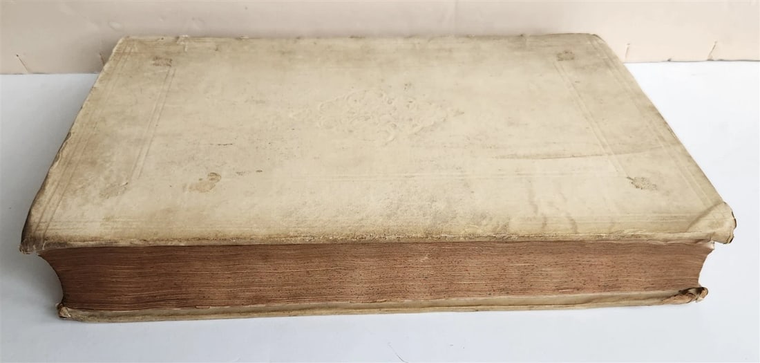 1667 JOHN CALVIN THEOLOGY & SENECA COMMENTARIES antique VELLUM BOUND FOLIO - 3