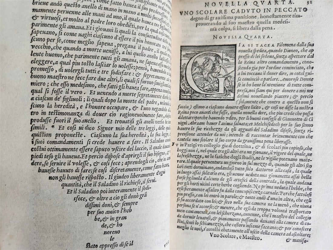 1573 DECAMERON by GIOVANNI BOCCACCHIO Giunti Press antique IMPORTANT EDITION - 12