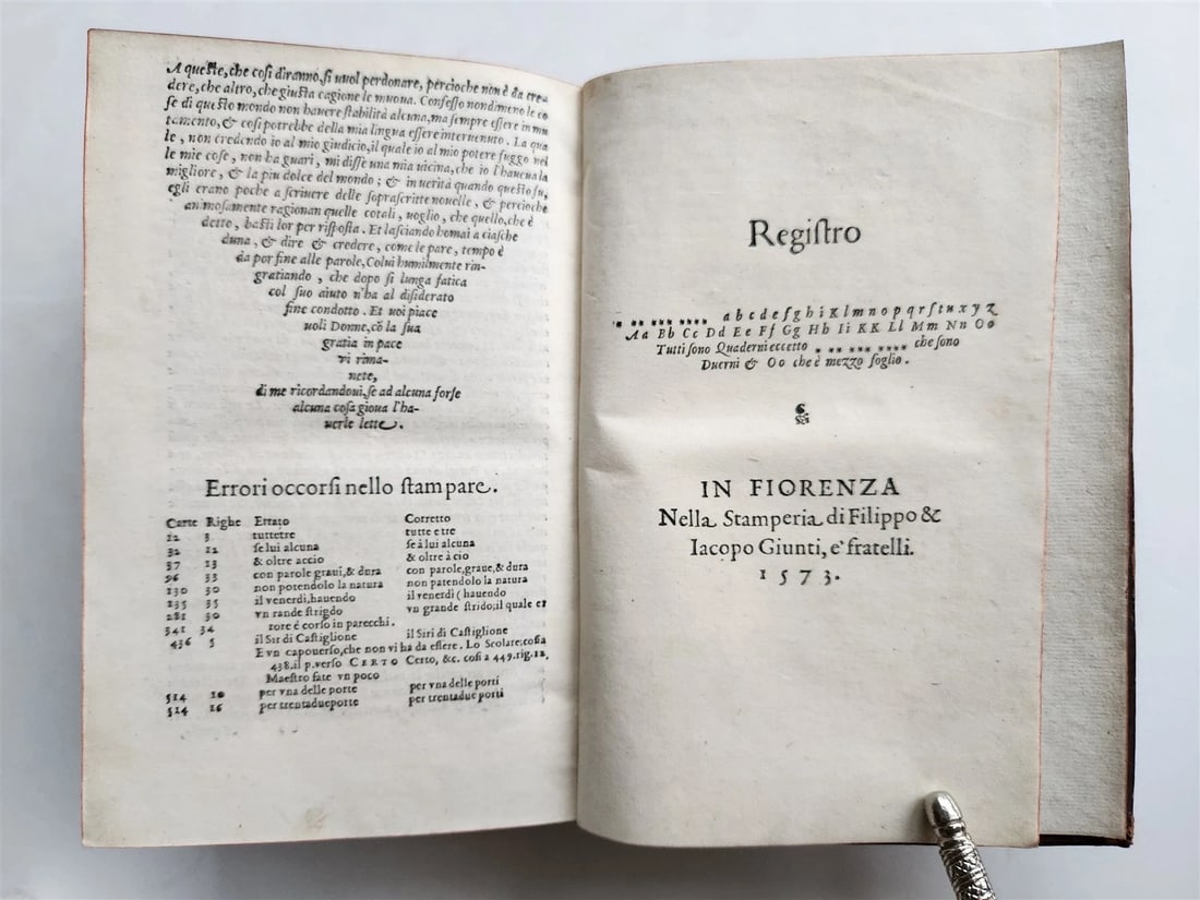 1573 DECAMERON by GIOVANNI BOCCACCHIO Giunti Press antique IMPORTANT EDITION - 14