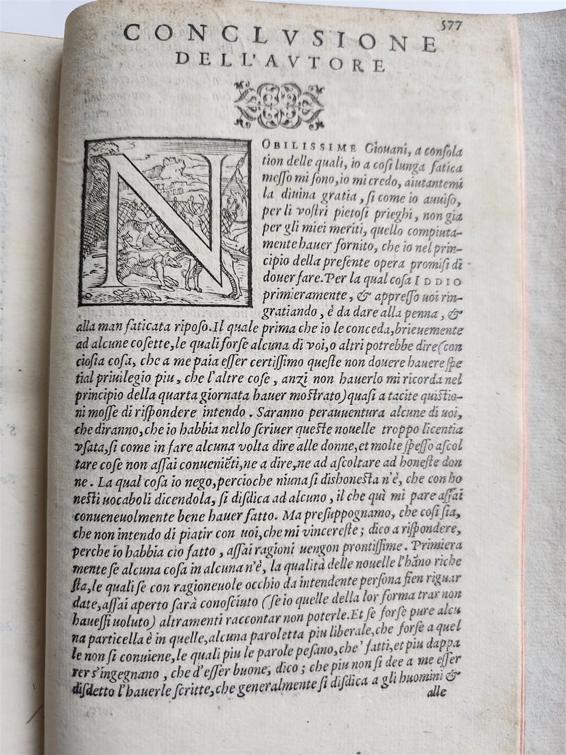 1573 DECAMERON by GIOVANNI BOCCACCHIO Giunti Press antique IMPORTANT EDITION - 15