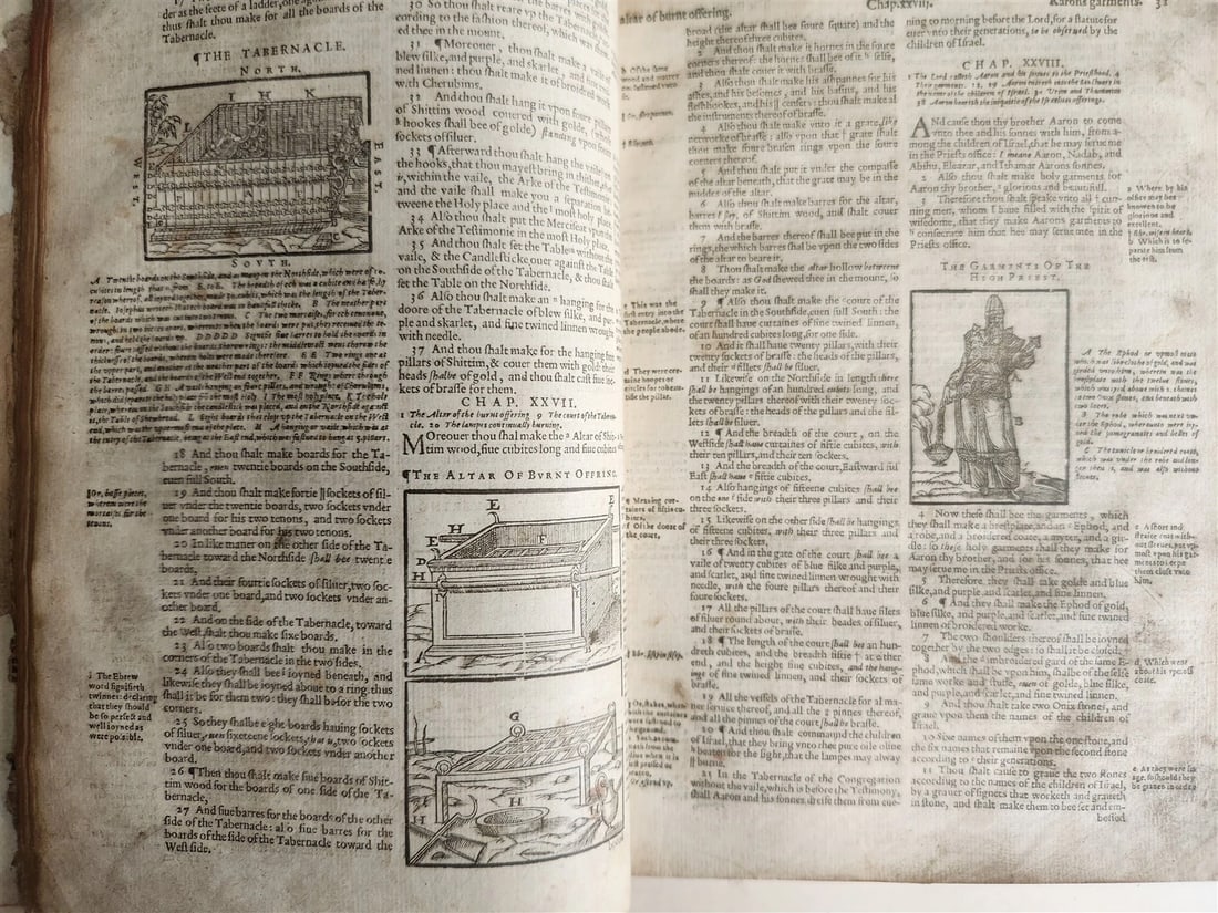 1615 BIBLE in ENGLISH by ROBERT BARKER antique ILLUSTRATED - 9