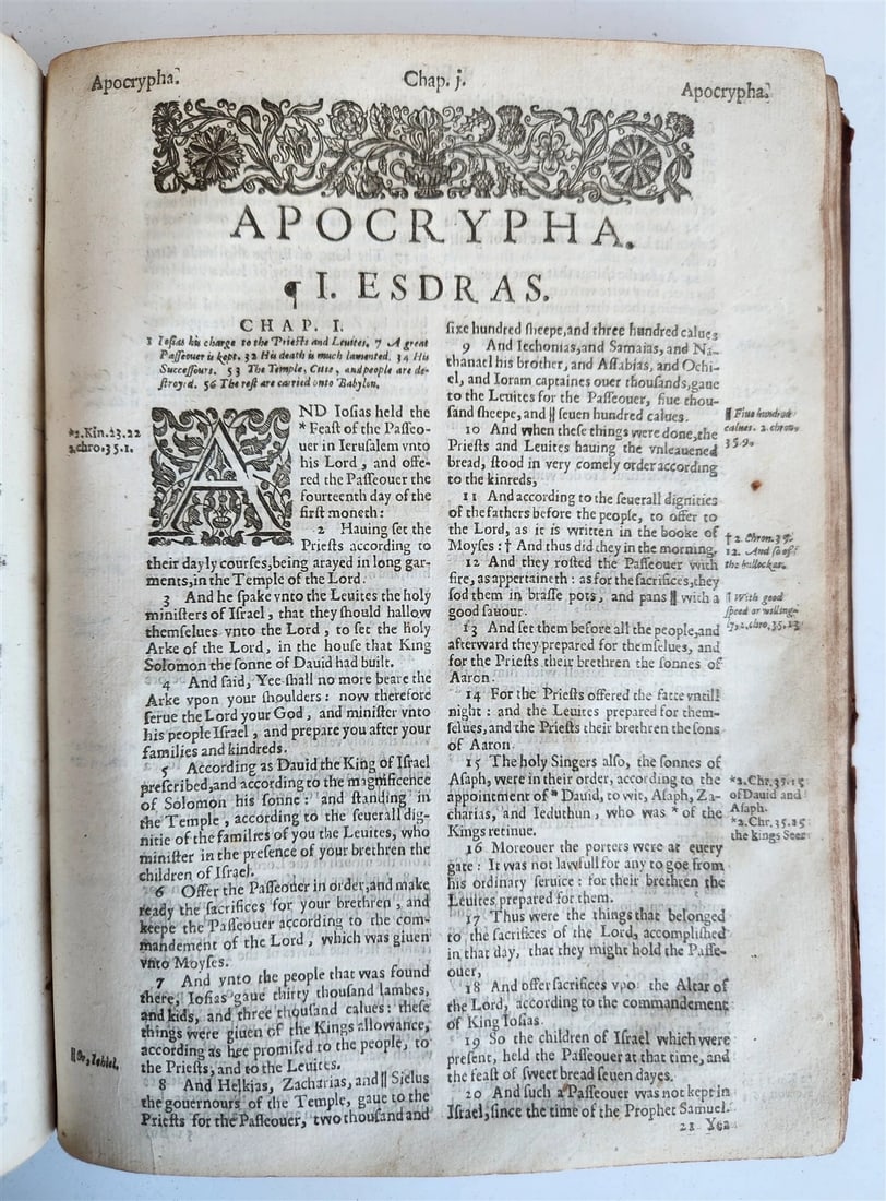 1633 BIBLE in ENGLISH antique OLD & NEW TESTAMENT by Robert Barker & John Bill - 15