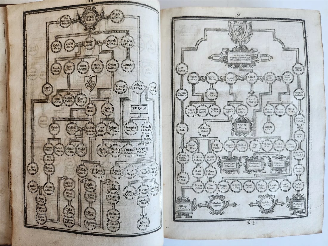1633 BIBLE in ENGLISH antique OLD & NEW TESTAMENT by Robert Barker & John Bill - 4