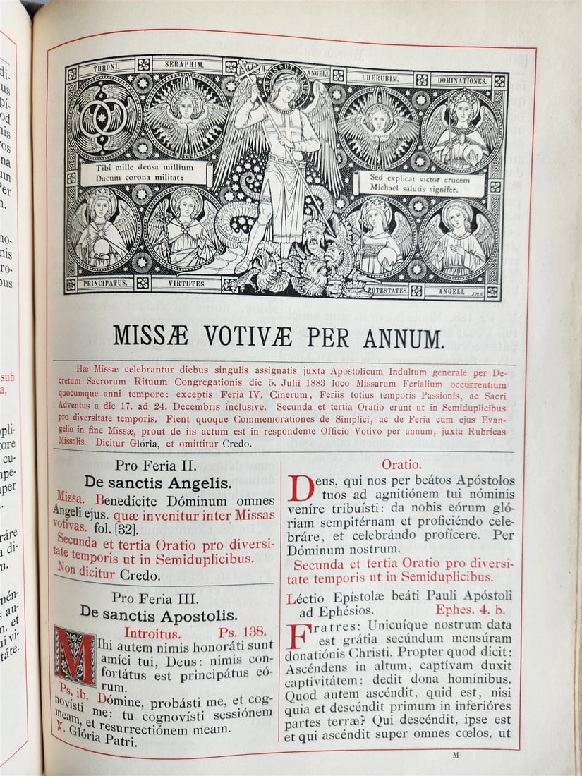 1905 MISSAL FOLIO antique LEATHER BINDING w/ BRASS FITTINGS Missale Romanum - 18