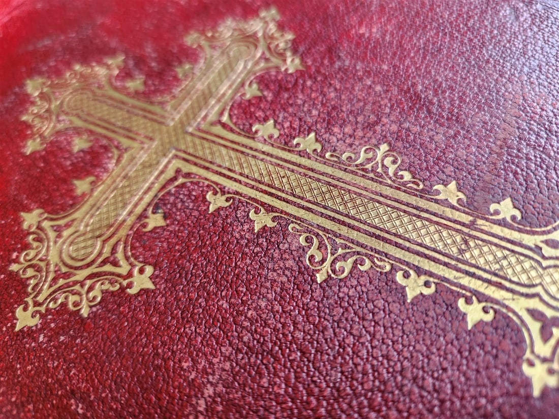 1905 MISSAL FOLIO antique LEATHER BINDING w/ BRASS FITTINGS Missale Romanum - 20