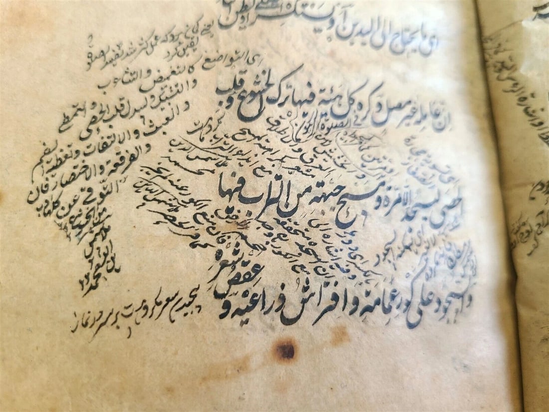 ARABIC MANUSCRIPT ISLAMIC LAW BOOK antique 19th c. SHARH AL WIQAYA Fiqh treatise - 9