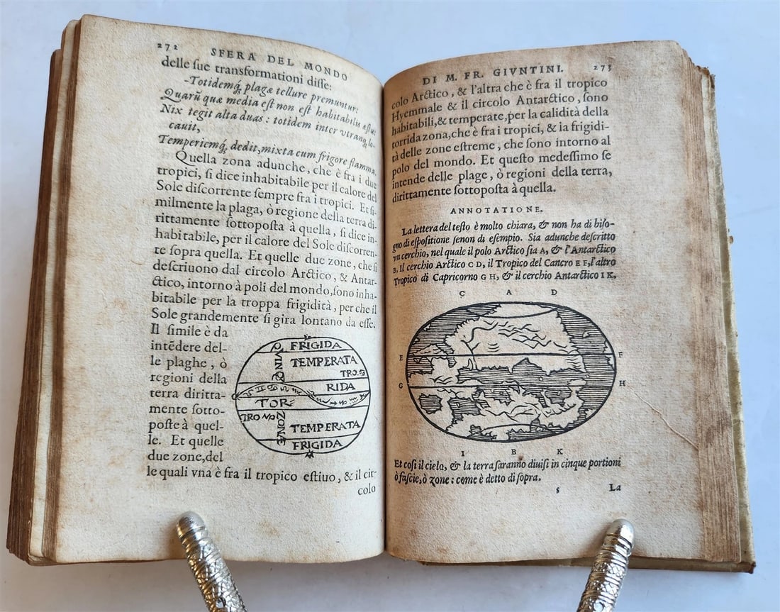 1582 ASTRONOMY LA SFERA DEL MONDO by astrologer Francesco Giuntini ANTIQUE - 10