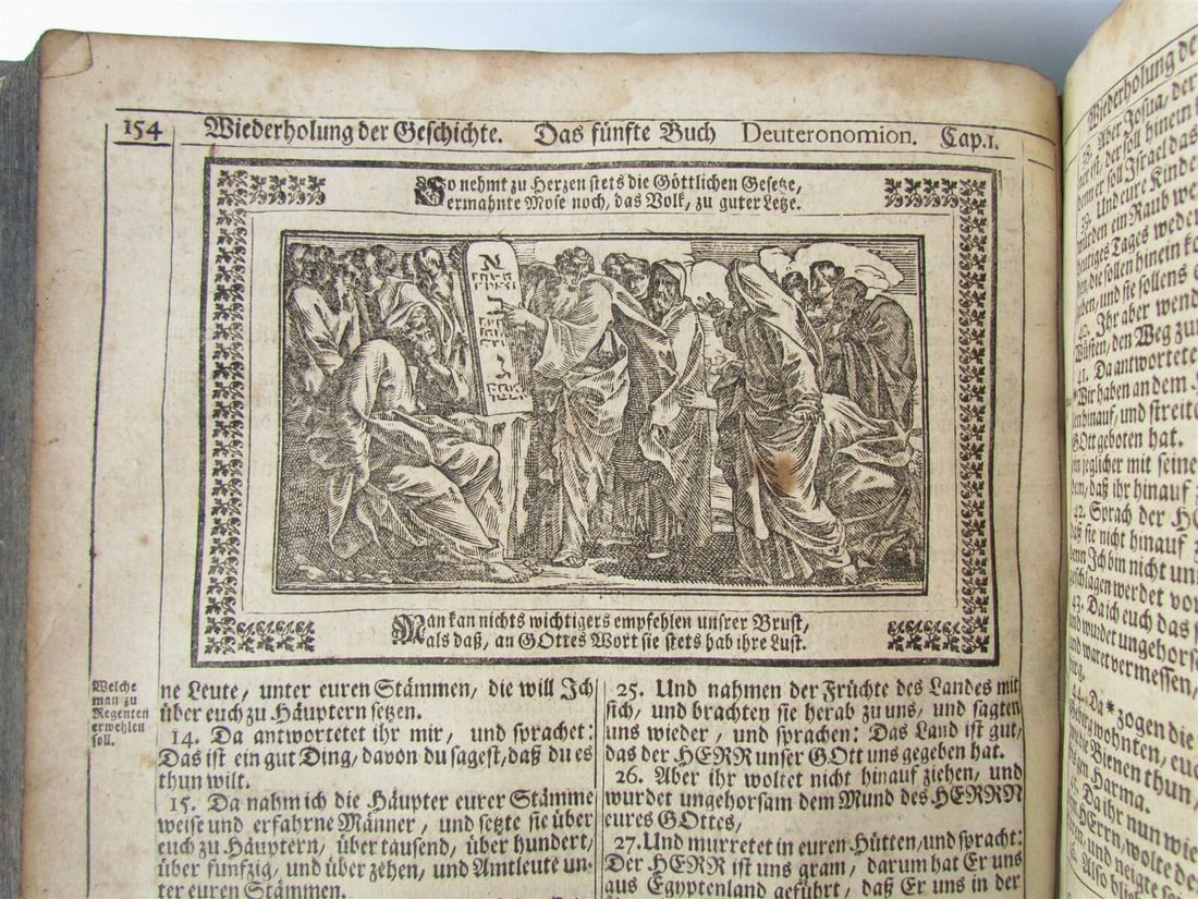 1725 BIBLE ILLUSTRATED LEATHER BOUND MASSIVE FOLIO in GERMAN ANTIQUE BIBLIA - 9