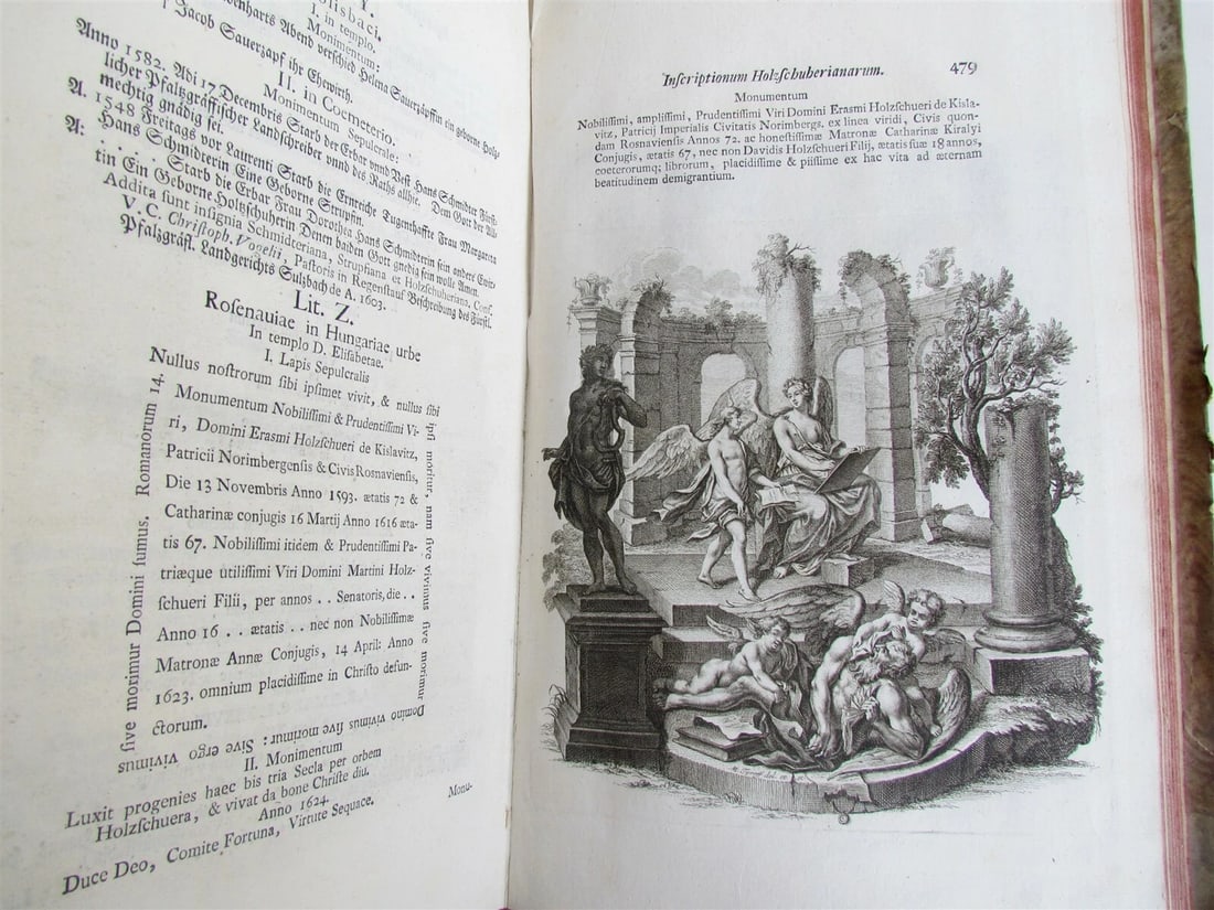 1755 ILLUSTRATED ANTIQUE FOLIO Historia Genealogica Holzschuherorum by Gatterer - 8
