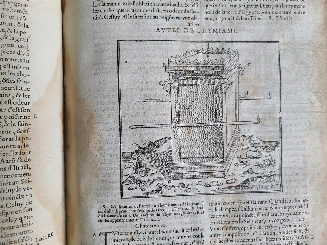 1550 BIBLE in FRENCH LOUVAIN ILLUSTRATED 16th CENTURY antique FOLIO rare - 12