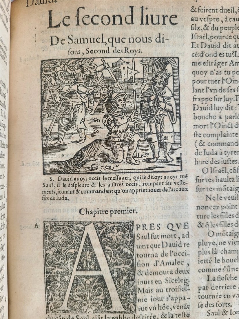 1550 BIBLE in FRENCH LOUVAIN ILLUSTRATED 16th CENTURY antique FOLIO rare - 14