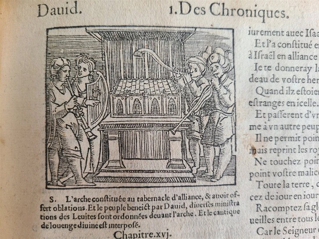 1550 BIBLE in FRENCH LOUVAIN ILLUSTRATED 16th CENTURY antique FOLIO rare - 19