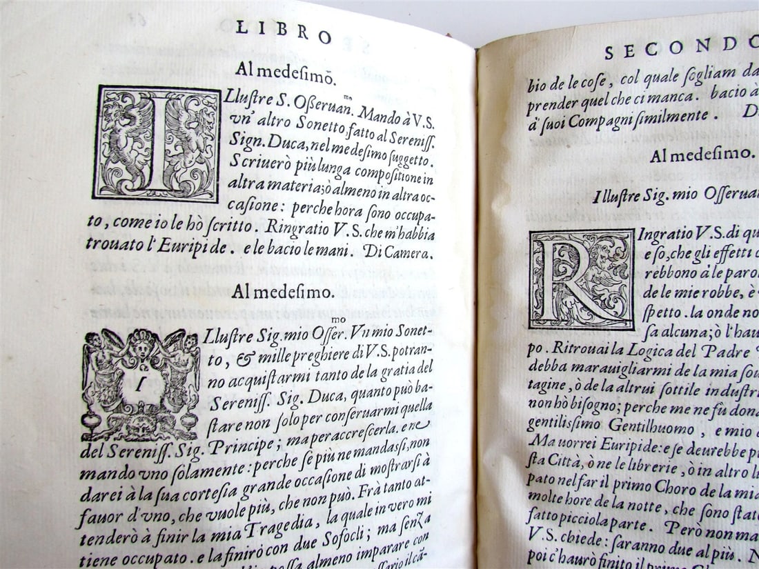 1588 Delle lettere familiari del sig. TORQUATO TASSO antique vellum 16th century - 11