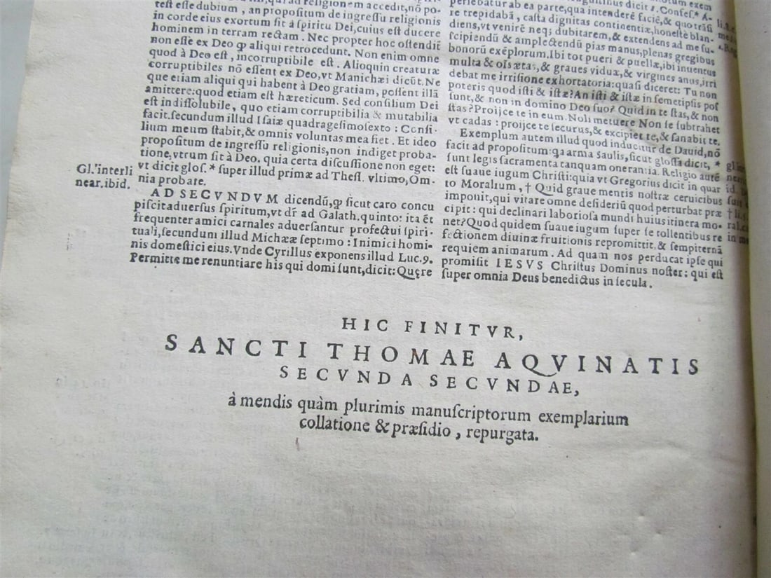 1585-86 5 VOLUMES THOMAS AQUINAS antique Summa totius Theologiae - 4