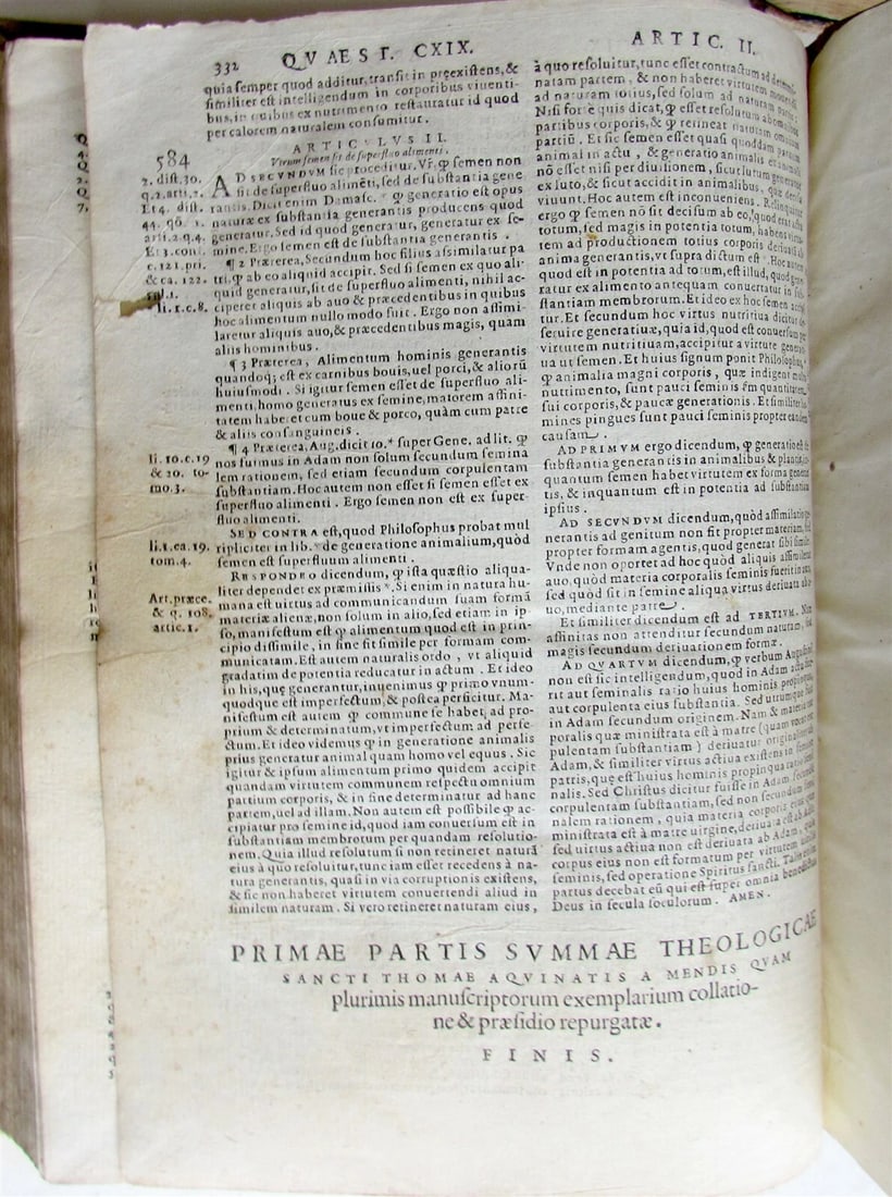 1585-86 5 VOLUMES THOMAS AQUINAS antique Summa totius Theologiae - 7