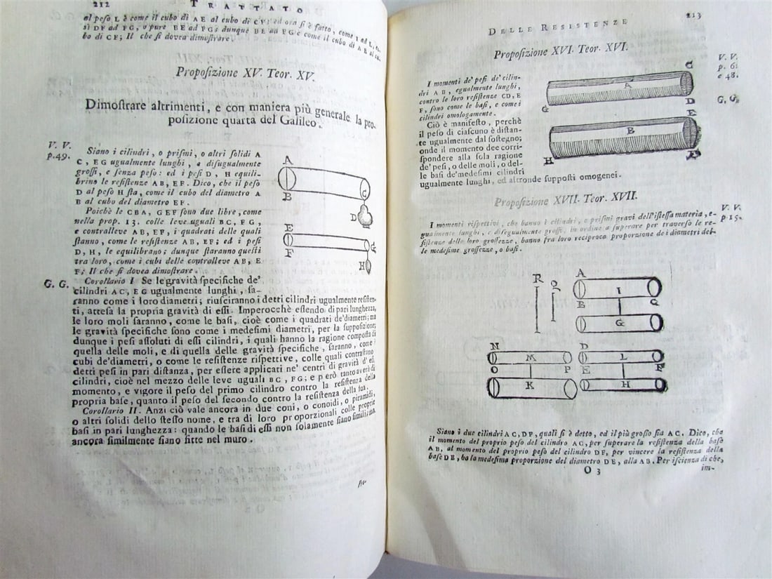 1718 GALILEO GALILEI 3 volumes OPERE illustrated VELLUM BOUND antique SCARCE - 5