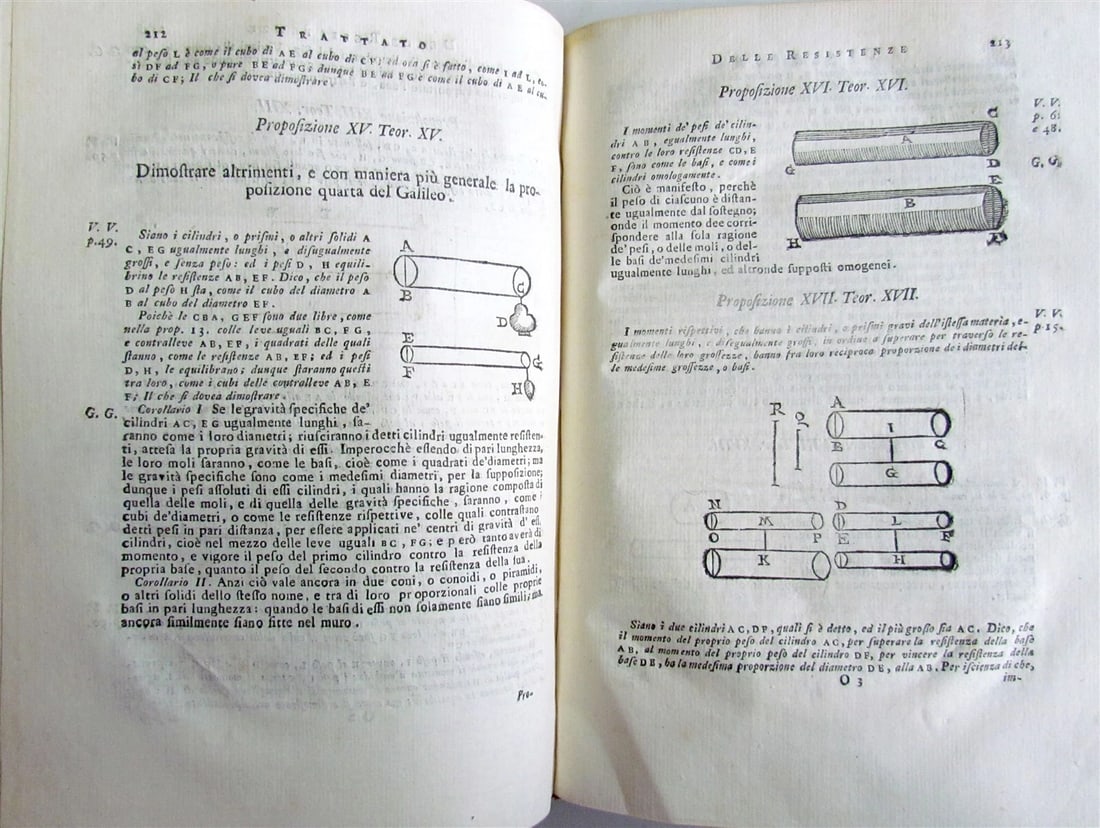 1718 GALILEO GALILEI 3 volumes OPERE illustrated VELLUM BOUND antique SCARCE - 7