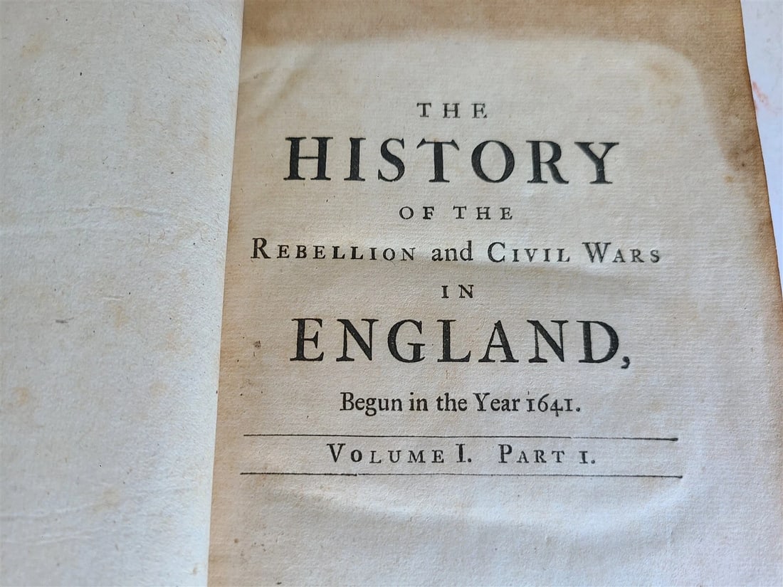 1717-24 HISTORY of REBELLION & CIVIL WARS in ENGLAND antique 7 VOLUMES complete - 4