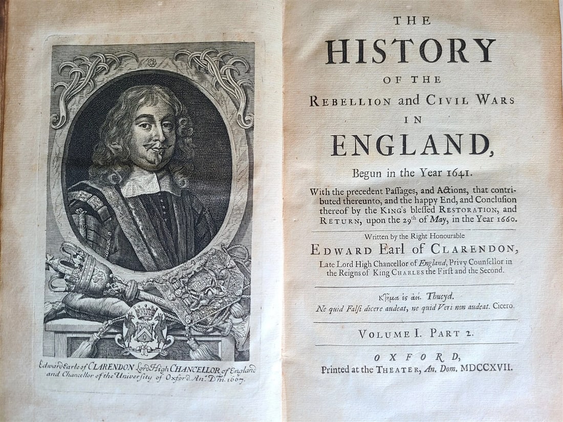 1717-24 HISTORY of REBELLION & CIVIL WARS in ENGLAND antique 7 VOLUMES complete - 6