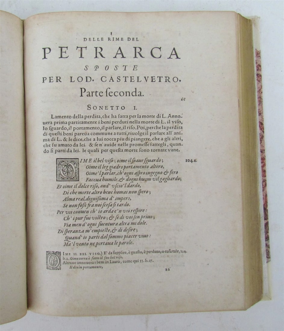 1582 POETRY by PETRARCH antique VELLUM BOUND book LE RIME DEL PETRARCA - 7