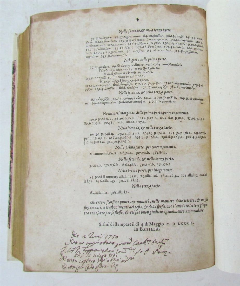 1582 POETRY by PETRARCH antique VELLUM BOUND book LE RIME DEL PETRARCA - 9