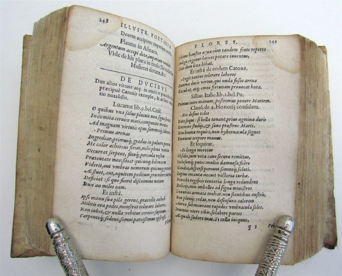 1559 ANTHOLOGY OF LATIN POETS antique ILLUSTRIUM POETARUM FLORES 16th CENTURY - 5