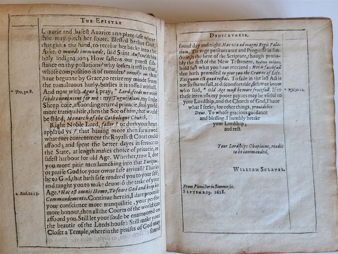 1627 EXPOSITION w/NOTES UPON 1st & 2nd EPISTLES of THESSALONIANS SCLATER ANTIQUE - 3