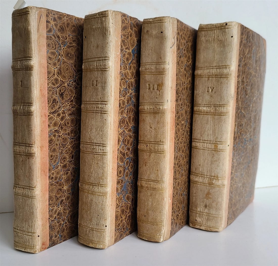 1789-92 PHILOSOPHY by J. ZIMMERMAN in DUTCH antique 4 VOLUMES illustrated - 11