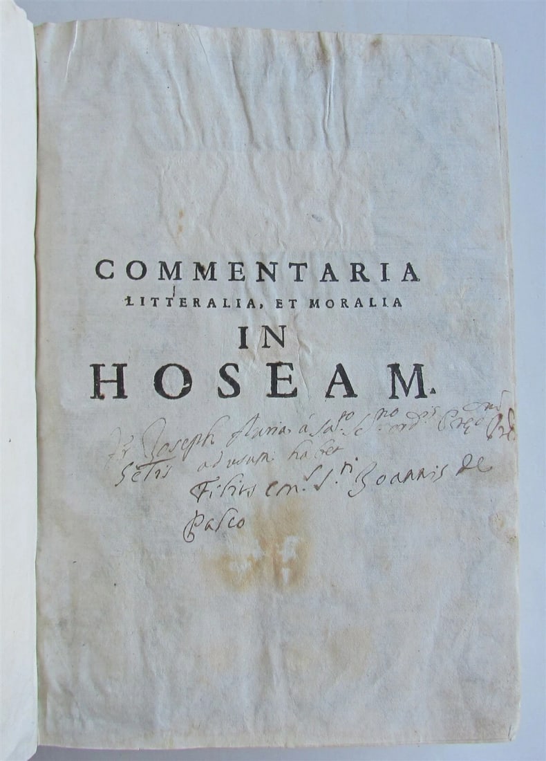 1643 Salvator mysticus BIBLE COMMENTARY on TANAKH HOSEA PROPHET antique 2 VOLS - 5