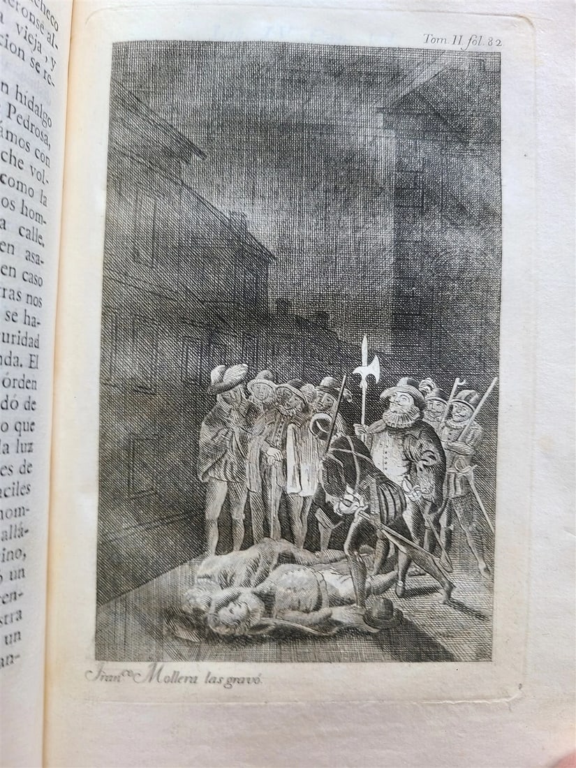 1787-1789 ADVENTURES of GIL BLASS 4 VOLUMES ILLUSTRATED antique in SPANISH - 17