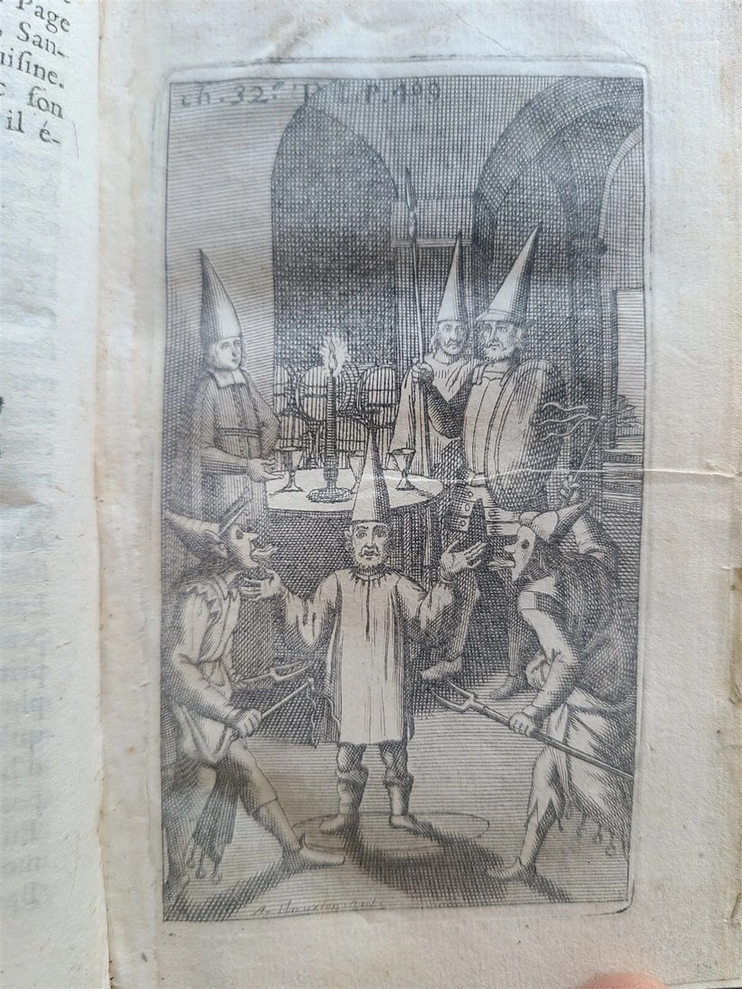 1716 DON QUIXOTE DE LA MANCHE 2 VOLS antique ILLUSTRATED RARE FRENCH EDITION - 19