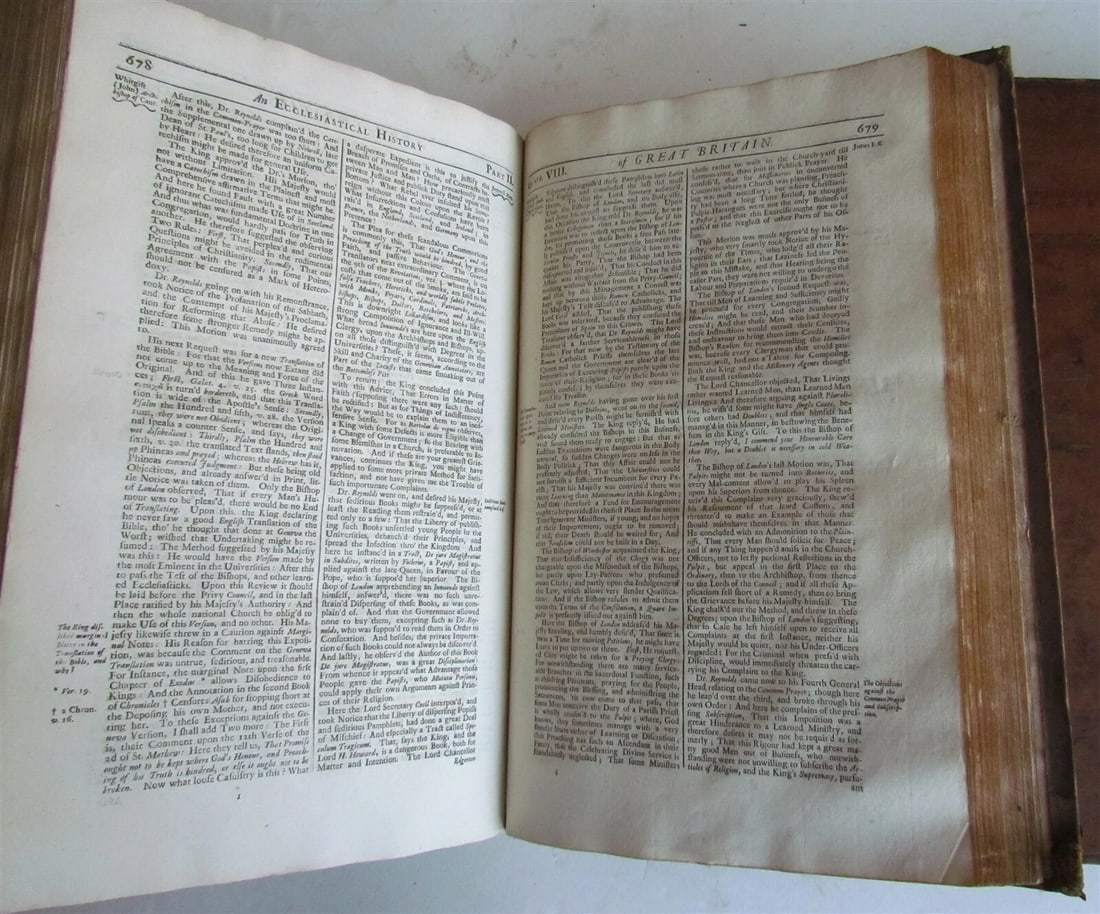 1714 2 FOLIO vols Ecclesiastical history of Great Britain antique in ENGLISH - 10