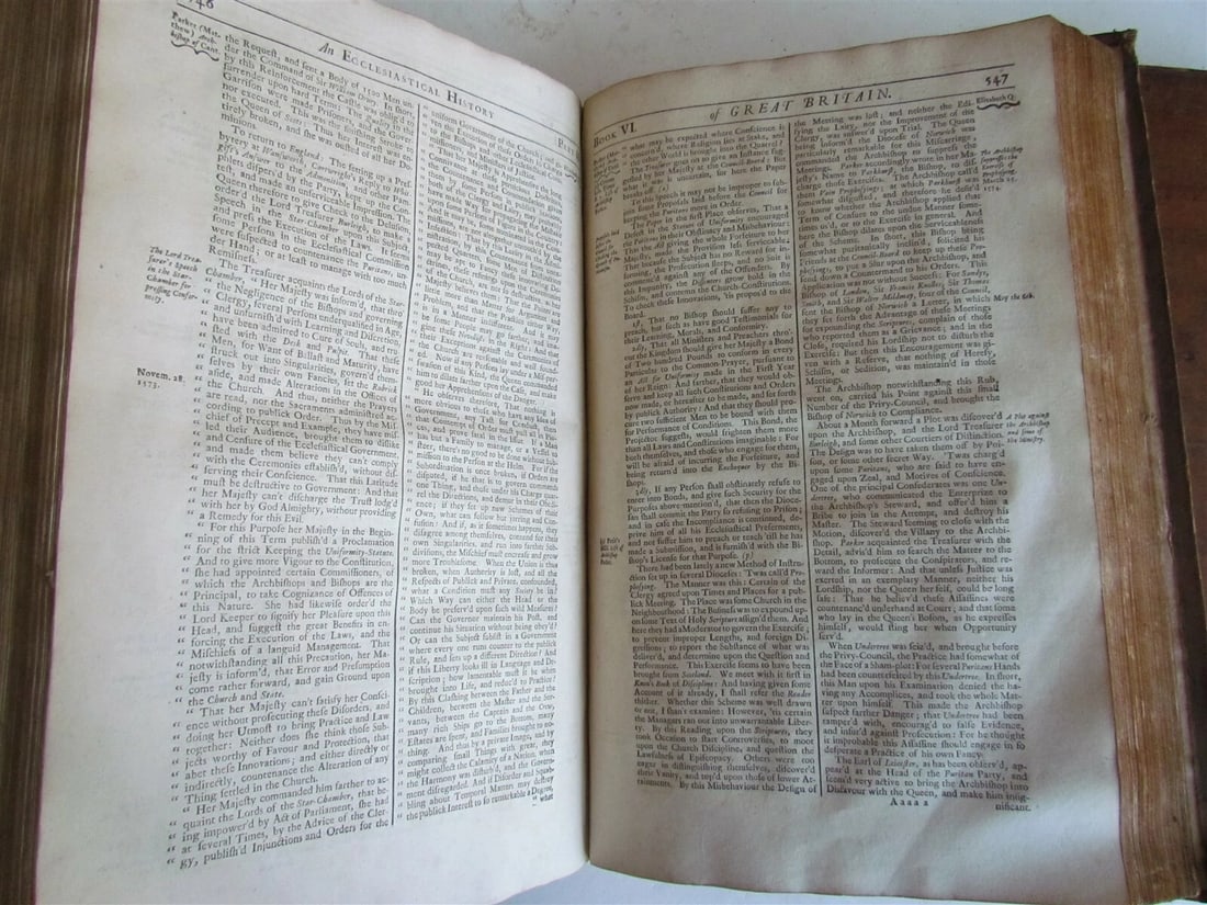 1714 2 FOLIO vols Ecclesiastical history of Great Britain antique in ENGLISH - 11