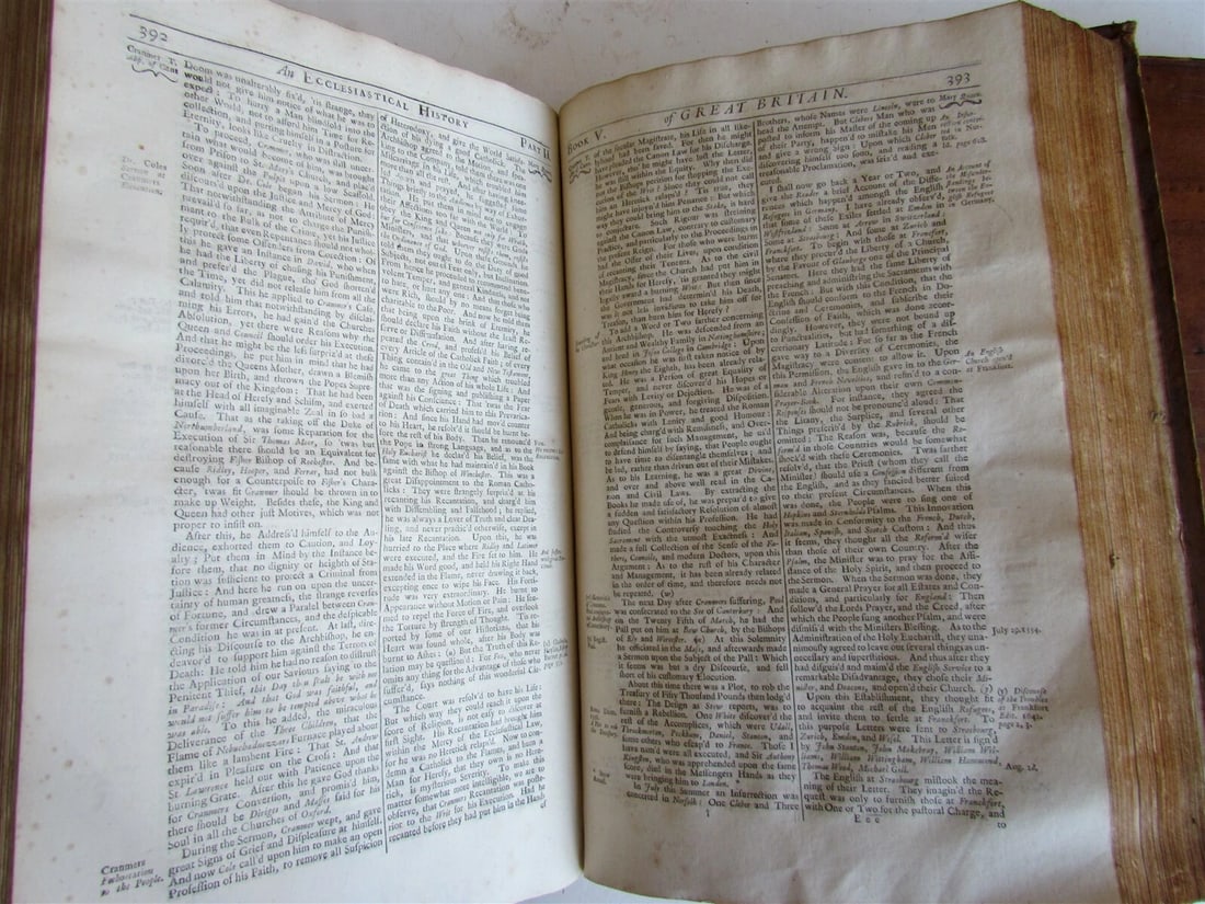 1714 2 FOLIO vols Ecclesiastical history of Great Britain antique in ENGLISH - 12