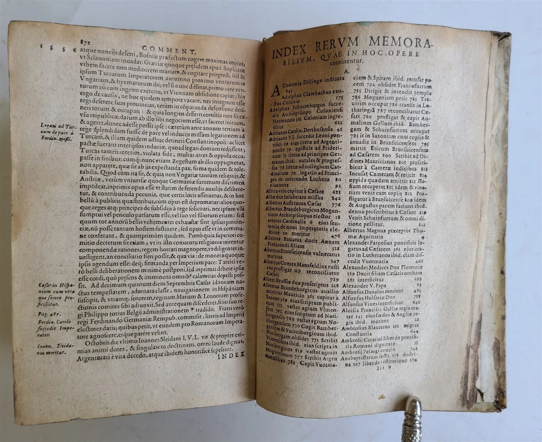 1559 IOANNIS SLEIDANI COMMENTARIORUM de STATU RELIGIONIS & REPUBLICAE antique - 10