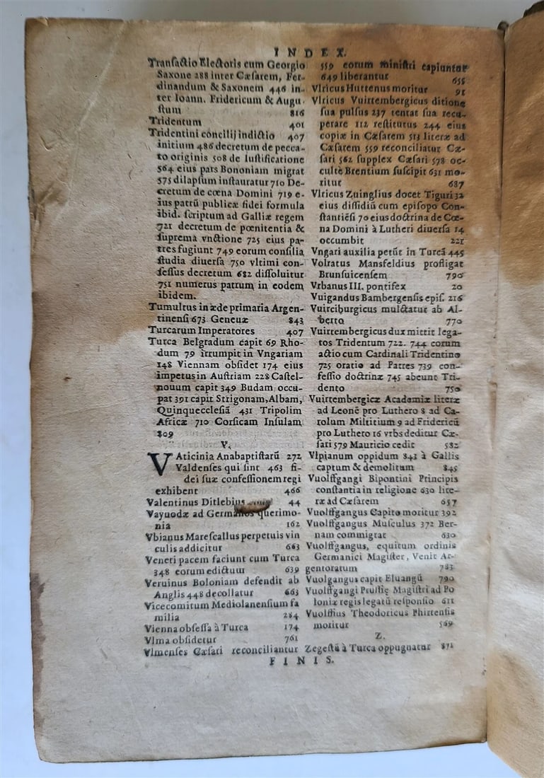1559 IOANNIS SLEIDANI COMMENTARIORUM de STATU RELIGIONIS & REPUBLICAE antique - 11