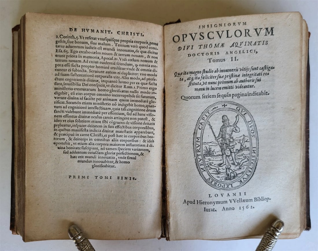 1562 INSIGNIORUM OPUSCULORUM divi Thomae Aquinatis Doctoris Angelici ANTIQUE 16c - 4
