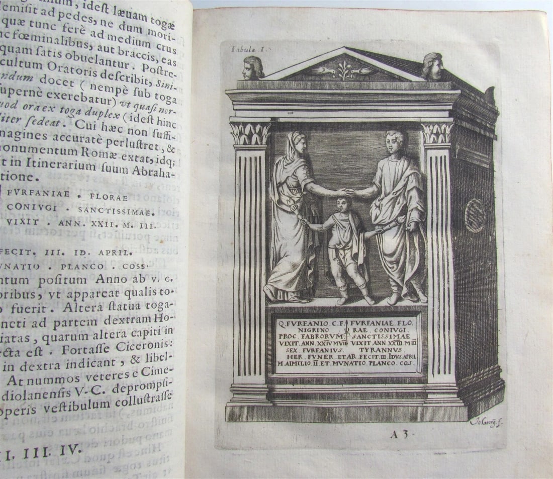 1654 ROMAN CLOTHING STUDY Ferrarius Octavius ILLUSTRATED VELLUM BINDING antique - 5