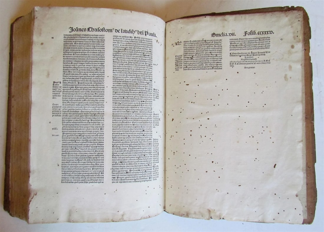 1499 INCUNABULA FOLIO antique Sacred letters of St.Paul interpretation INCUNABLE - 10