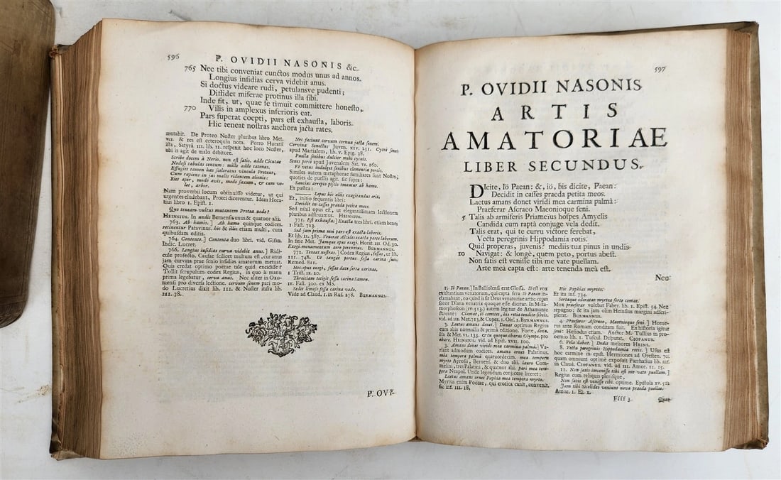 1727 OVID 4 VELLUM BOUND VOLUMES antique Publius Ovidius Naso - 11